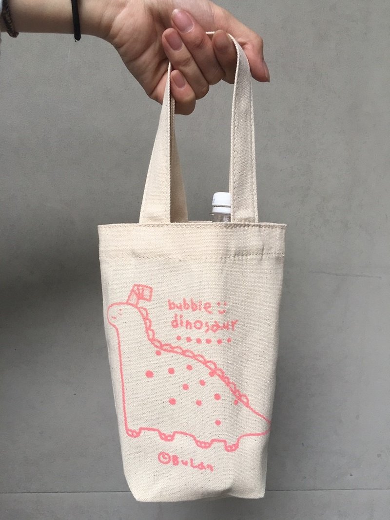 饮料提袋/珍珠恐龙 bubble dinosaur  - 手提包/手提袋 - 其他材质 粉红色