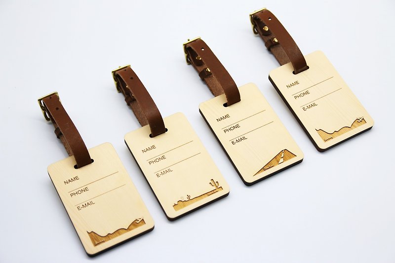加拿大桧木行李吊牌 雷雕个人资料 姓名电话信箱 加价200元下标处 - 其他 - 木头 金色