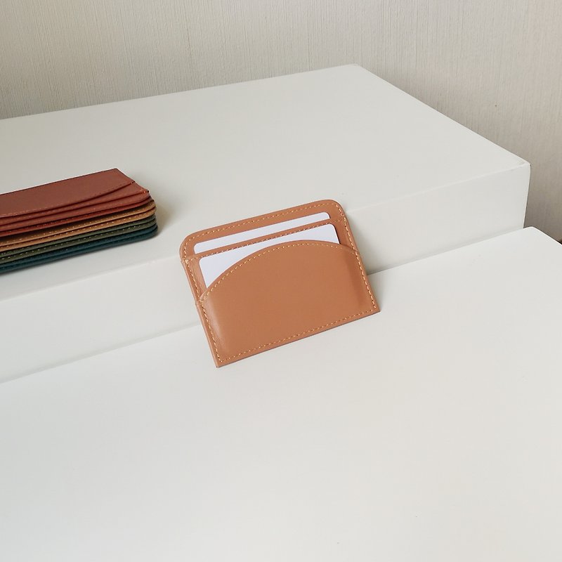 "Arch" slim leather card holder - 零钱包 - 真皮 多色