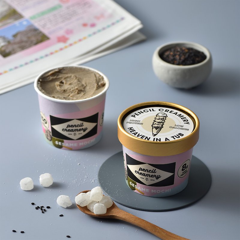 PENCIL 芝麻麻糬高蛋白冰淇淋 - 冰淇淋/冰棒 - 纸 