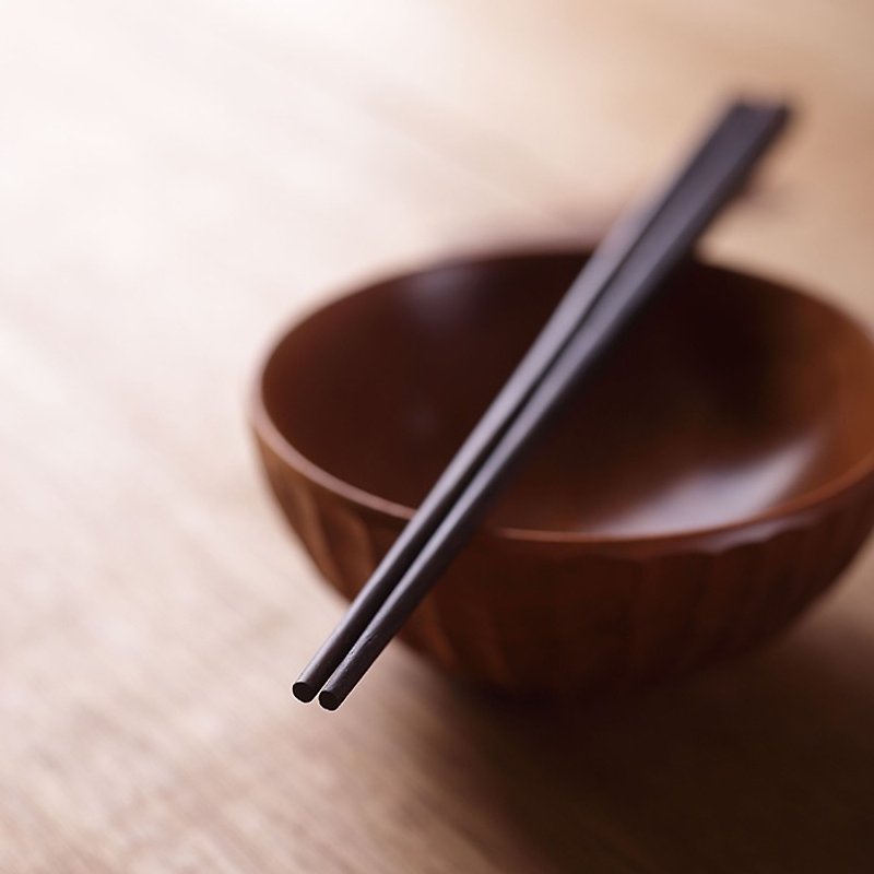 黑檀  木箸 木筷子 手工制作 无漆无蜡 2双入 - 筷子/筷架 - 木头 黑色