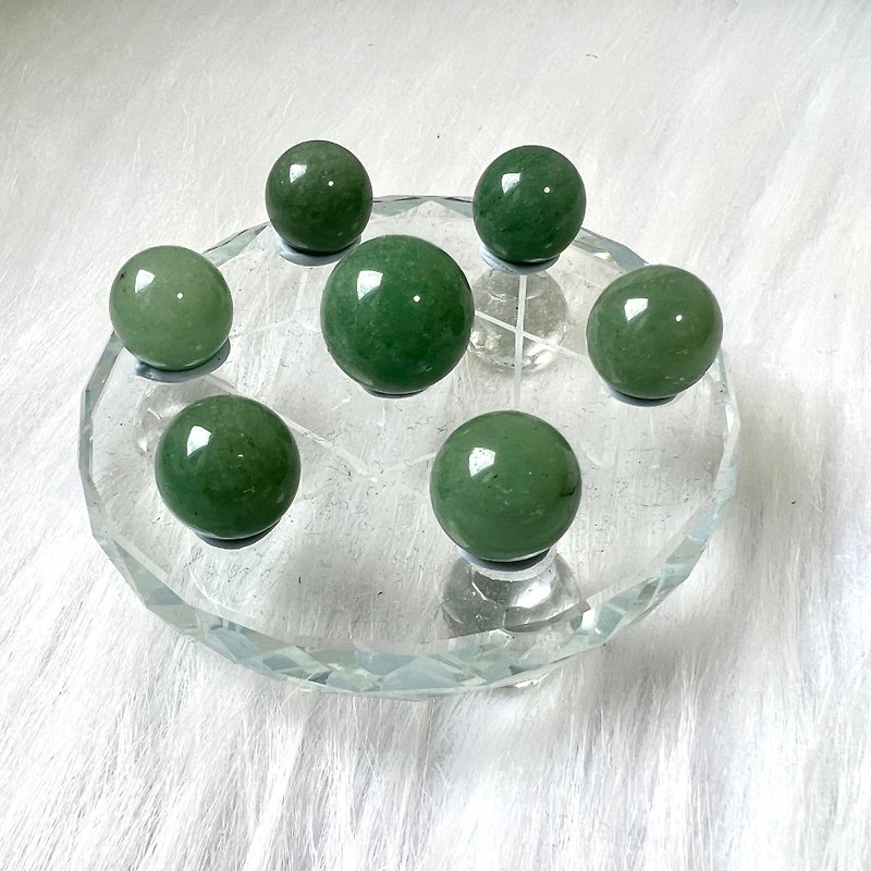 细绿东菱球七星阵 | 水晶 | 水晶球 | 水晶摆件 - 摆饰 - 水晶 绿色