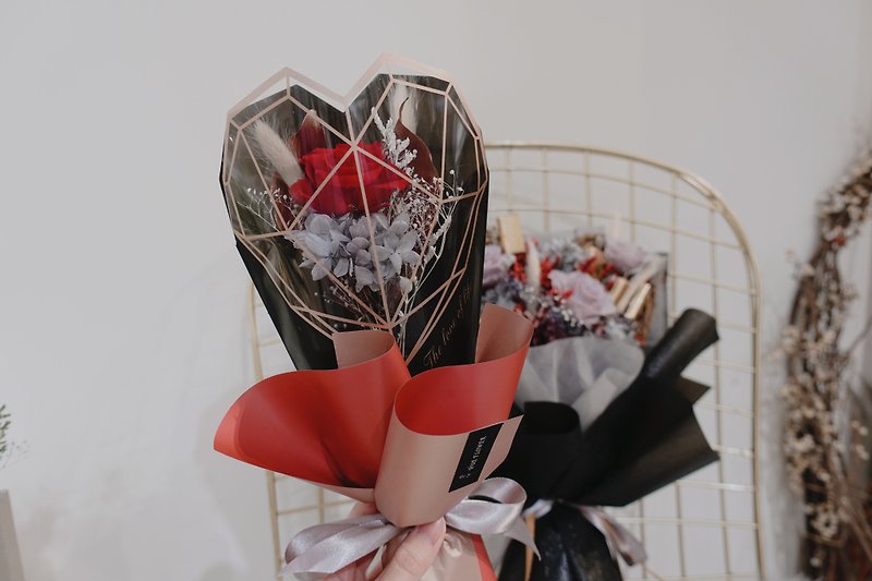 情人节花束【简单的幸福】- 情人节礼物、永生花推荐 - 干燥花/捧花 - 植物．花 红色