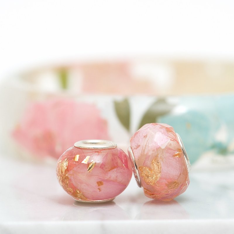 【天秤座-巴哈马粉红沙】- Cloris Gift永色花链(手链，项链择一) - 手链/手环 - 植物．花 粉红色