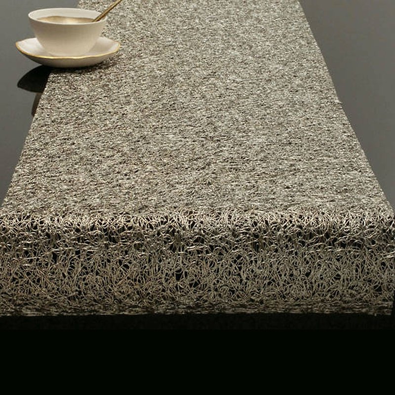 金属蕾丝 Metallic Lace 桌旗36 × 183 cm-Gold 金 - 餐垫/桌巾 - 塑料 金色