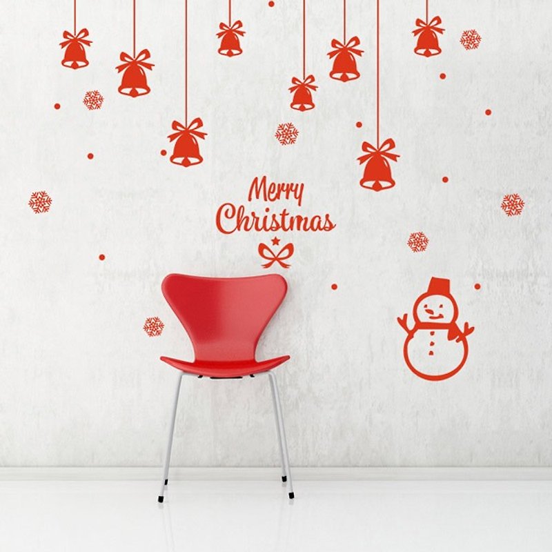 Smart Design 创意无痕壁贴◆耶诞铃当(8色) - 墙贴/壁贴 - 纸 红色