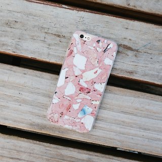 原创红色磨石 iPhone Samsung 手机保护壳 硬壳 透明软边