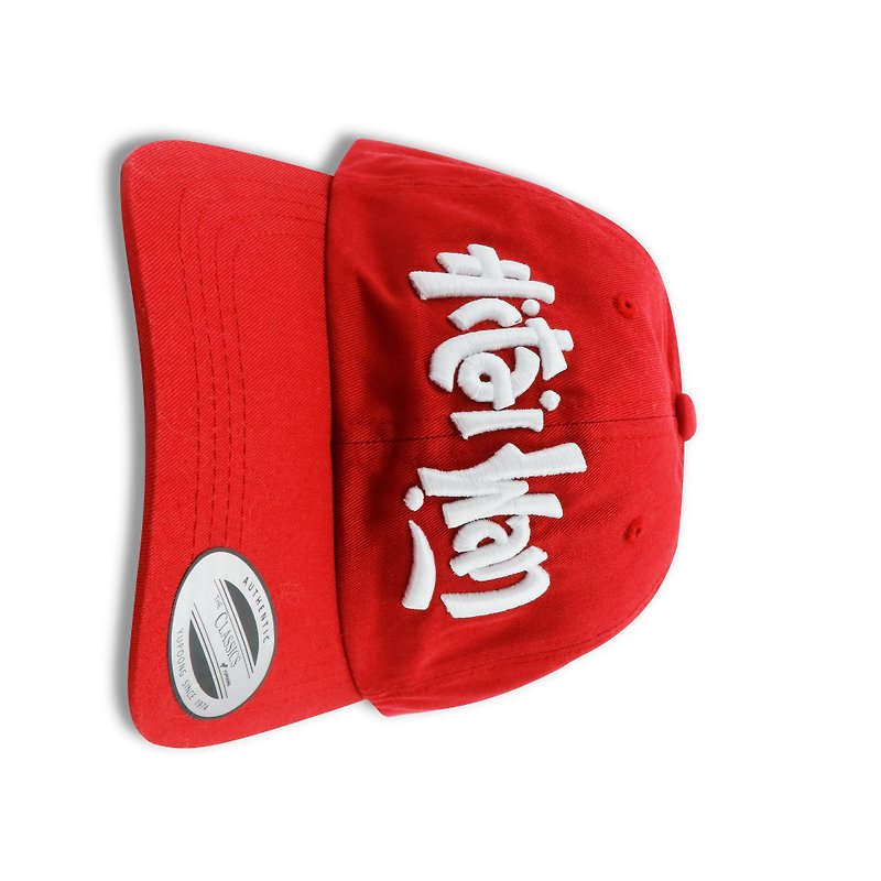 Hi Taiwan造型帽-红 - 帽子 - 棉．麻 红色
