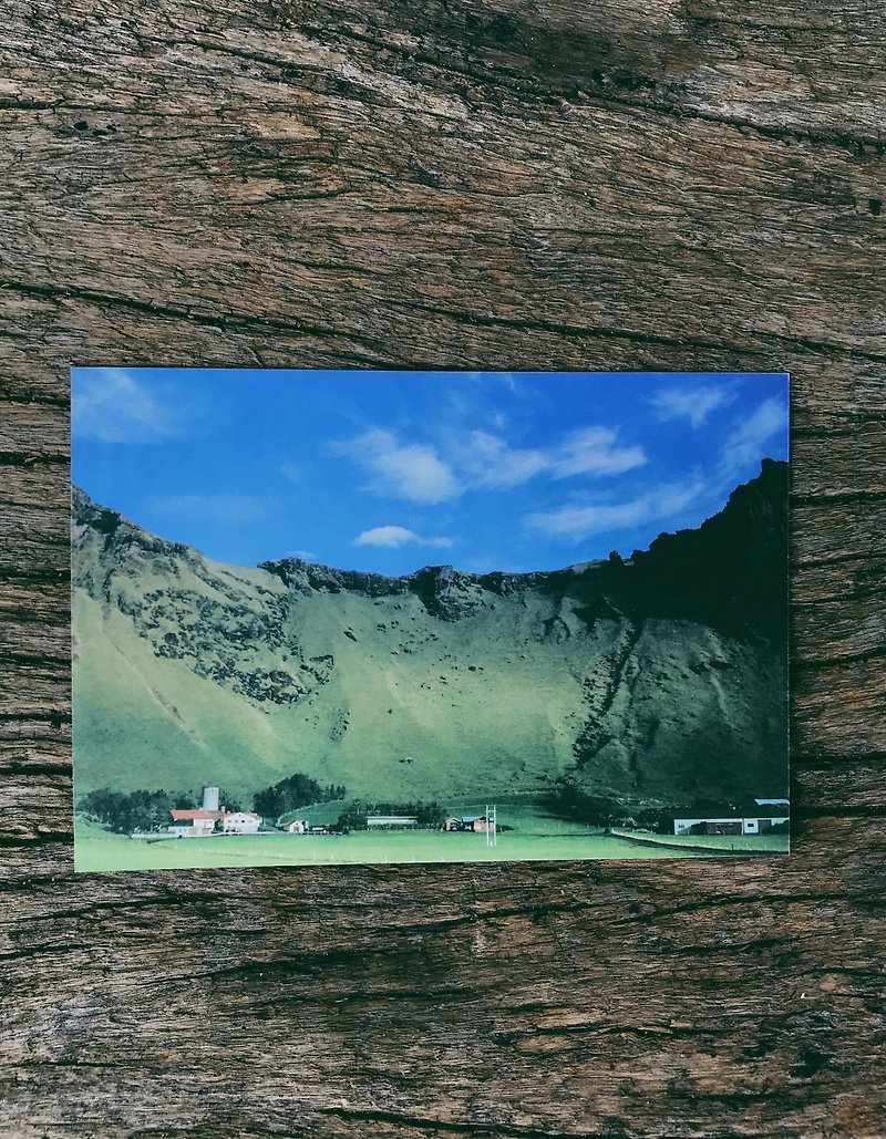 世界的风景。冰岛上的抹茶色的山 摄影明信片 青青的岛 - 卡片/明信片 - 纸 