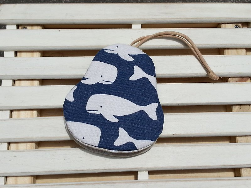 悠游鲸鱼 梨型钥匙包【K170409】 - 钥匙链/钥匙包 - 棉．麻 多色