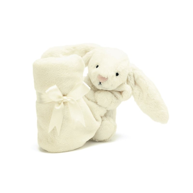 Bashful Cream Bunny Soother 兔子安抚巾 约33x33厘米 - 玩偶/公仔 - 聚酯纤维 白色
