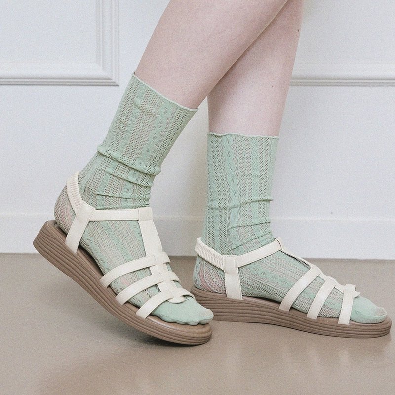 PRE-ORDER SPUR Diosa Flatform Sandal 涼鞋 US9007 IVORY - 女款皮鞋 - 其他材质 