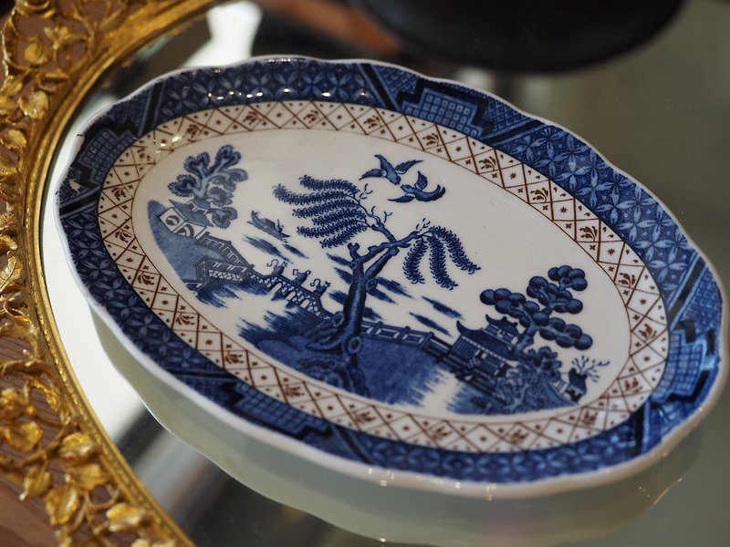 英国制早期青花瓷系列瓷器 椭圆小盘 特惠价 - 浅碟/小碟子 - 瓷 蓝色