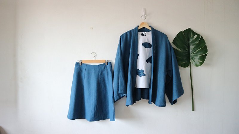 Linen in kram color set - 洋装/连衣裙 - 棉．麻 