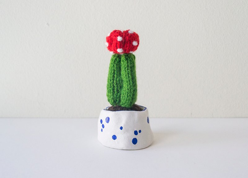 Miniature Knitted Cacti - home decor - 摆饰 - 其他材质 多色