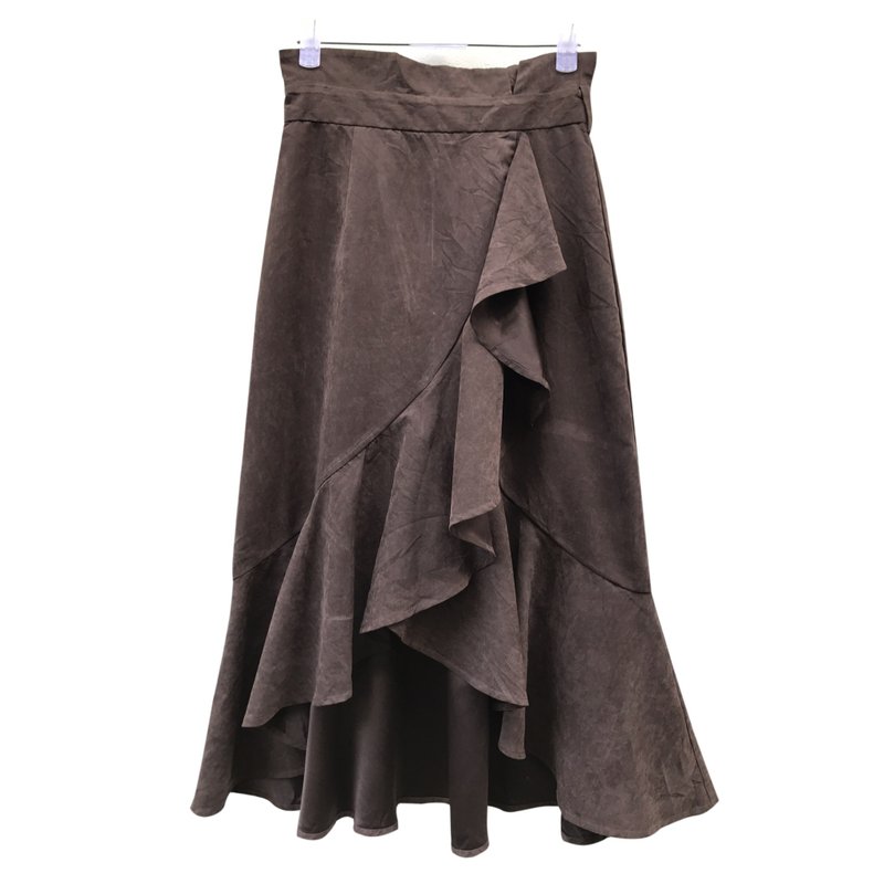 Vintage Everywhere Brown skirt / vintage skirt - 裙子 - 棉．麻 咖啡色