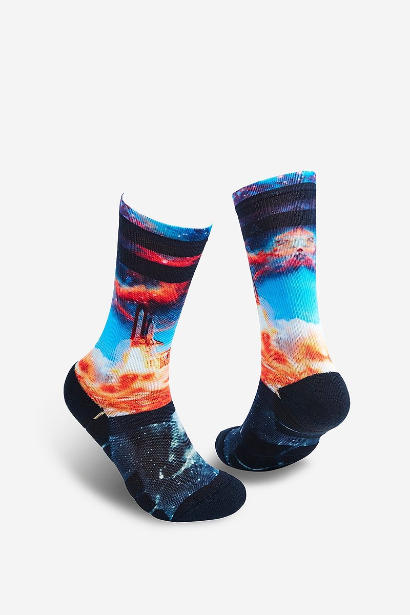 【Chainloop】LIFEBEAT 时尚Ｘ运动袜 Galaxy 火箭发射 设计袜 有男生跟女生尺寸 - 袜子 - 棉．麻 