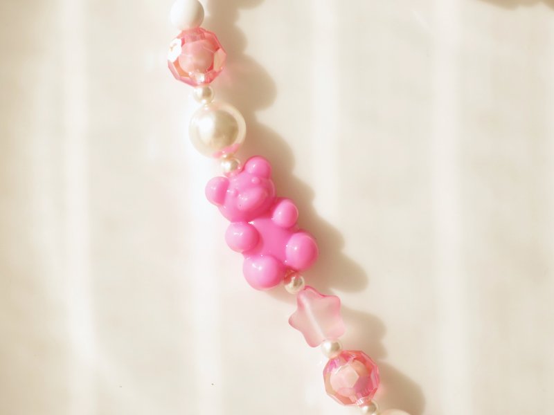 芭比 小熊软糖 Gummy Bear 手机挂绳 - 挂绳/吊绳 - 塑料 粉红色