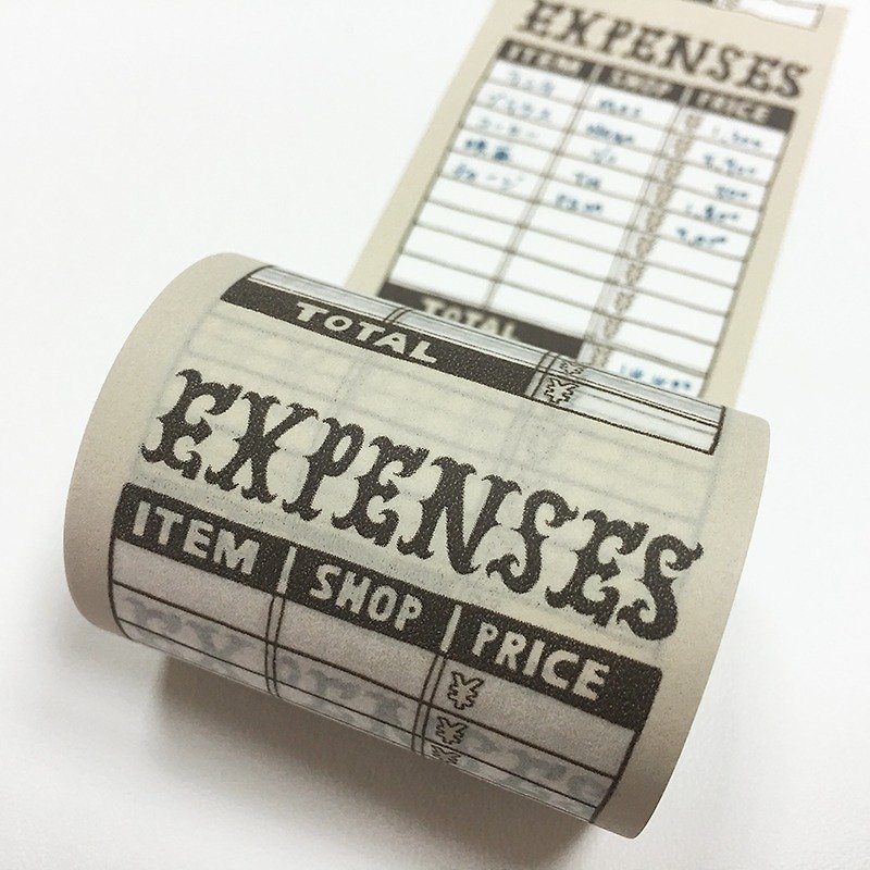 maste 手帐和纸胶带【Expenses (MST-FA02-H)】 - 纸胶带 - 纸 绿色