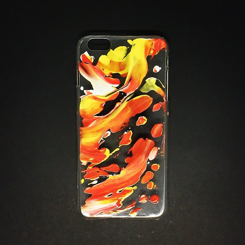 Acrylic 手绘抽象艺术手机壳 | iPhone 6/6s+ |  Phoenix - 手机壳/手机套 - 压克力 橘色