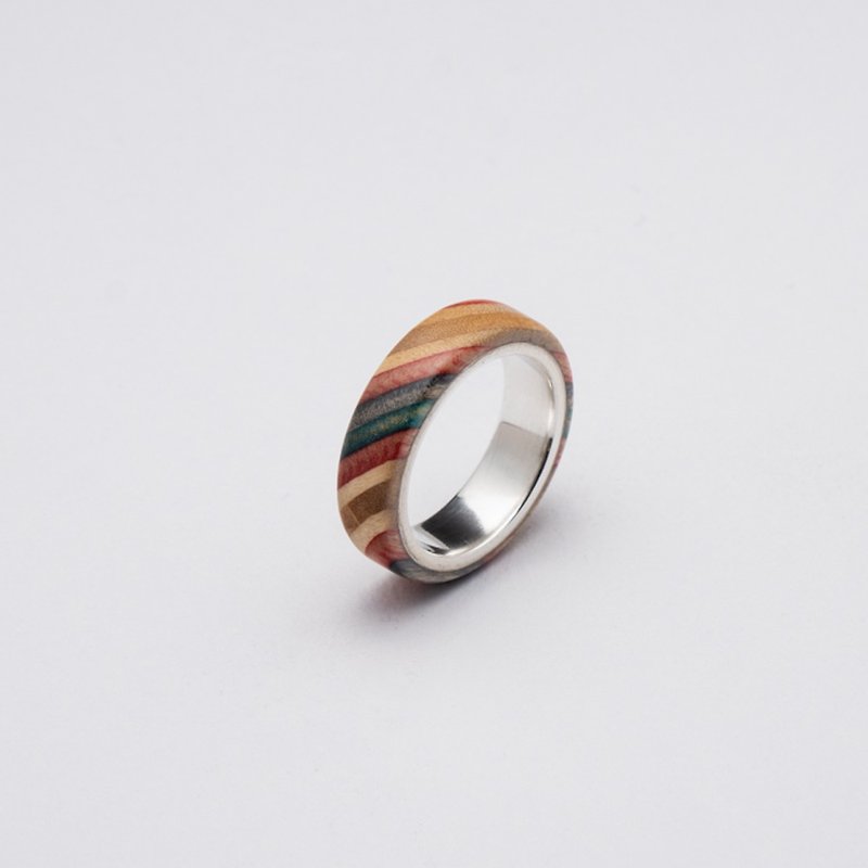 寄木样式戒指R0208007 - 戒指 - 木头 红色