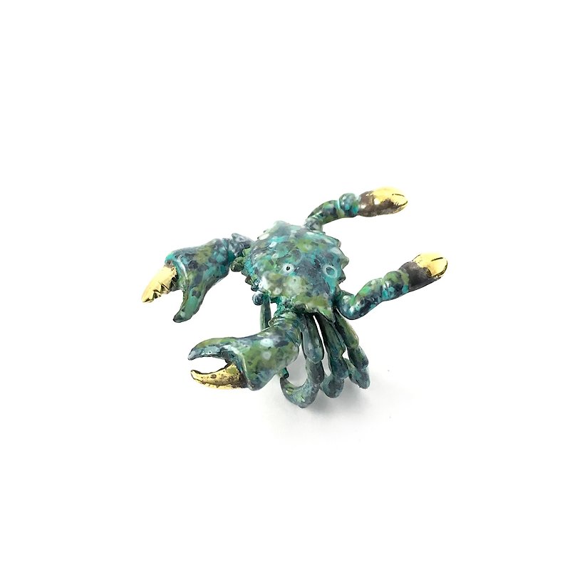 Zodiac Crab ring is for Cancer in Brass and Patina color ,Rocker jewelry ,Skull jewelry,Biker jewelry - 戒指 - 其他金属 