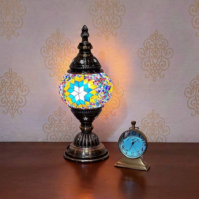 【DREAM LIGHTS】土耳其风 马赛克拼贴小桌灯 厚玻璃 马赛克桌灯 - 灯具/灯饰 - 琉璃 多色