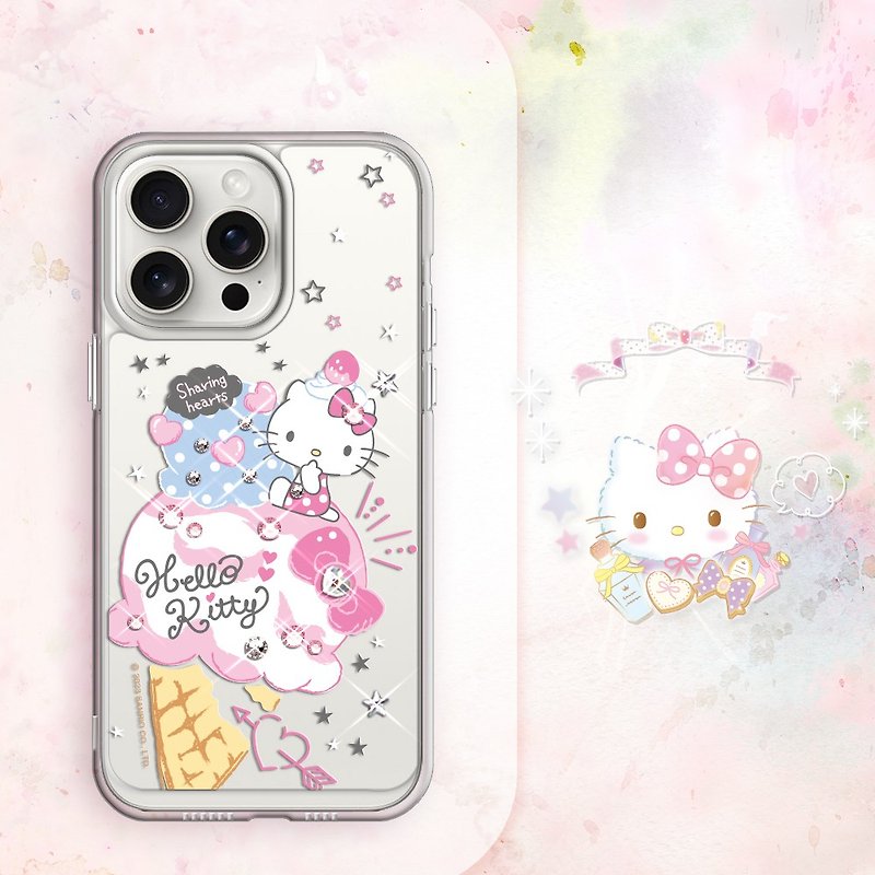 三丽鸥 iPhone 全系列 防震双料水晶彩钻手机壳-冰淇淋凯蒂 - 手机壳/手机套 - 其他材质 多色