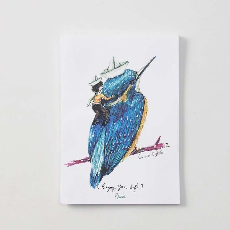 BIRDER系列 - Common Kingfisher - 卡片/明信片 - 纸 白色