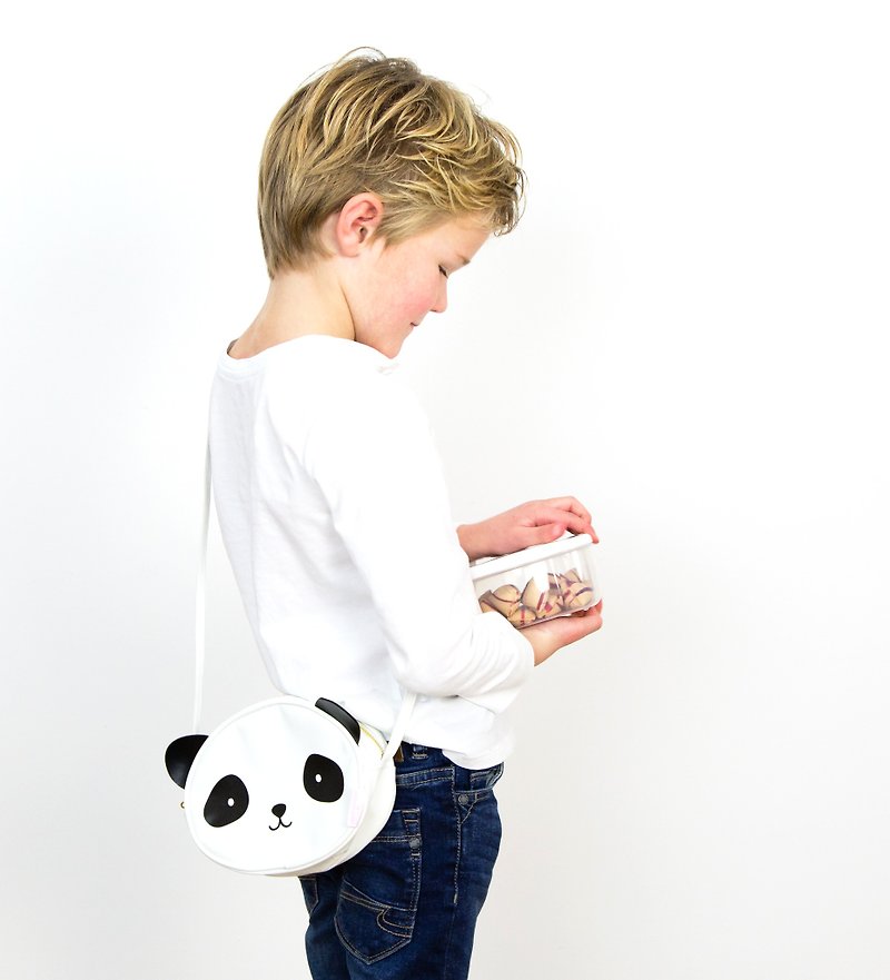 【绝版特卖】荷兰 a Little Lovely Company 熊猫小童侧背包 - 其他 - 聚酯纤维 