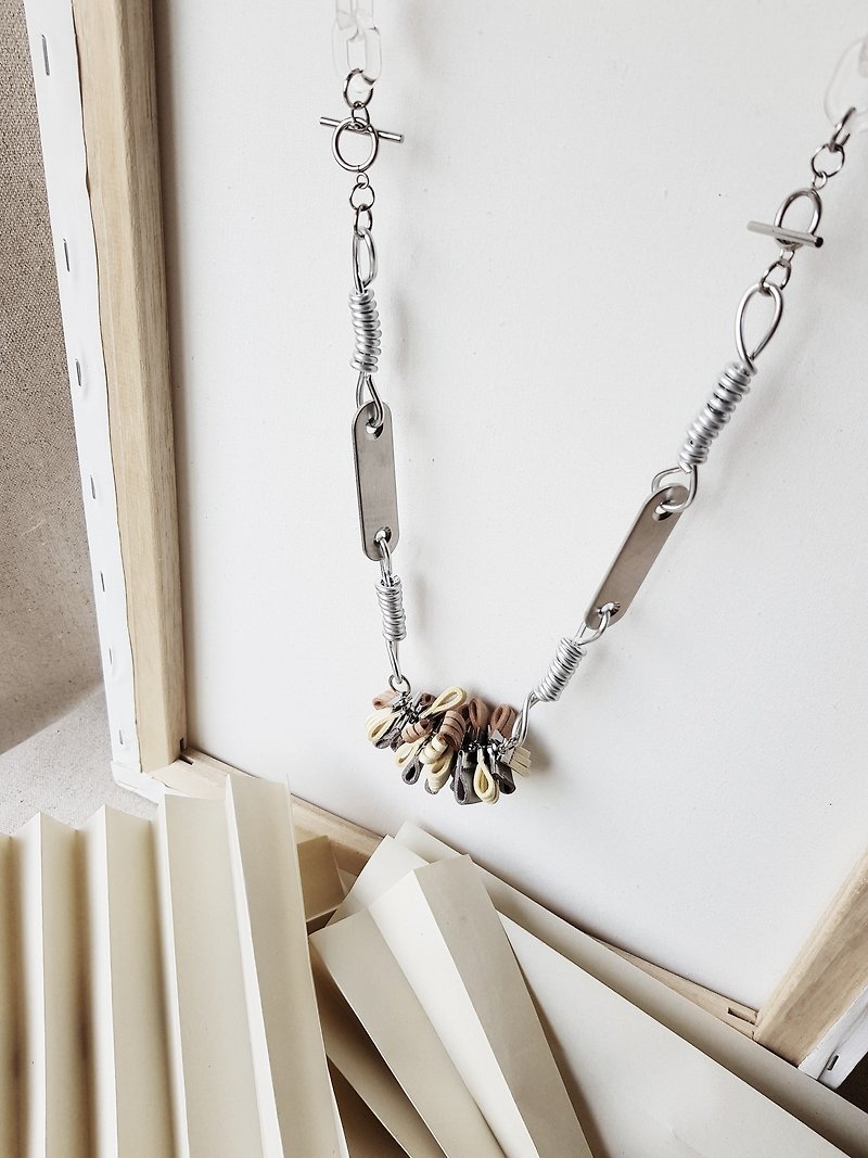 IBI Necklace :SILVER - 项链 - 不锈钢 银色
