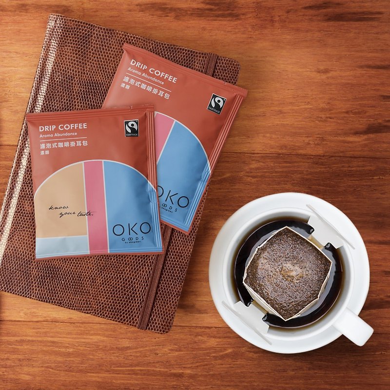 【生态绿 OKO】滤泡式咖啡挂耳包30入－浓醇红 - 咖啡 - 新鲜食材 红色