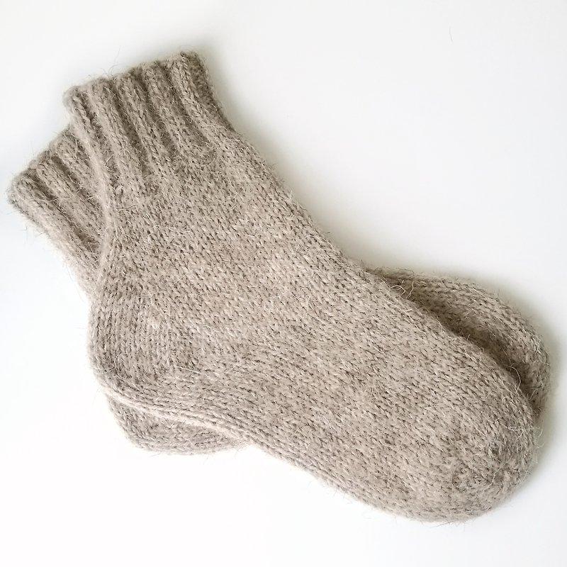 手工编织疗程男士保暖袜：采用天然羊毛纱线制成 - 袜子 - 羊毛 