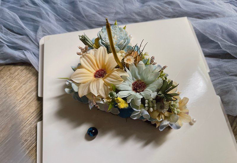 【定制】一块小蛋糕花－干燥花蛋糕/毕业礼物 - 干燥花/捧花 - 植物．花 粉红色