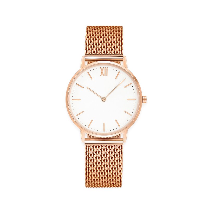 Signature 36 Rose Gold – Stainless Steel Mesh - 女表 - 其他材质 