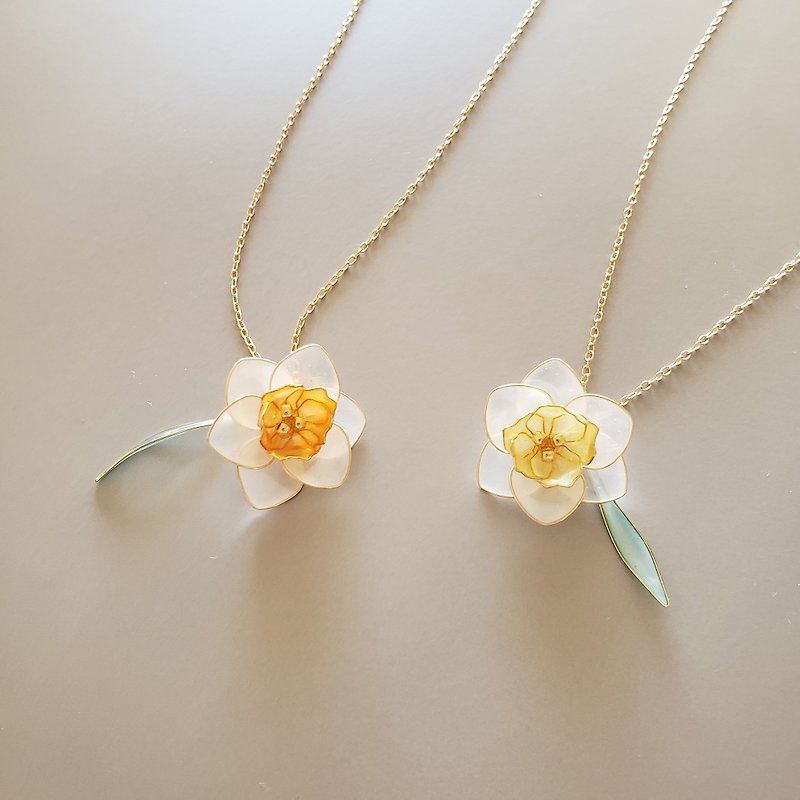 水仙のネックレス - 项链 - 树脂 黄色