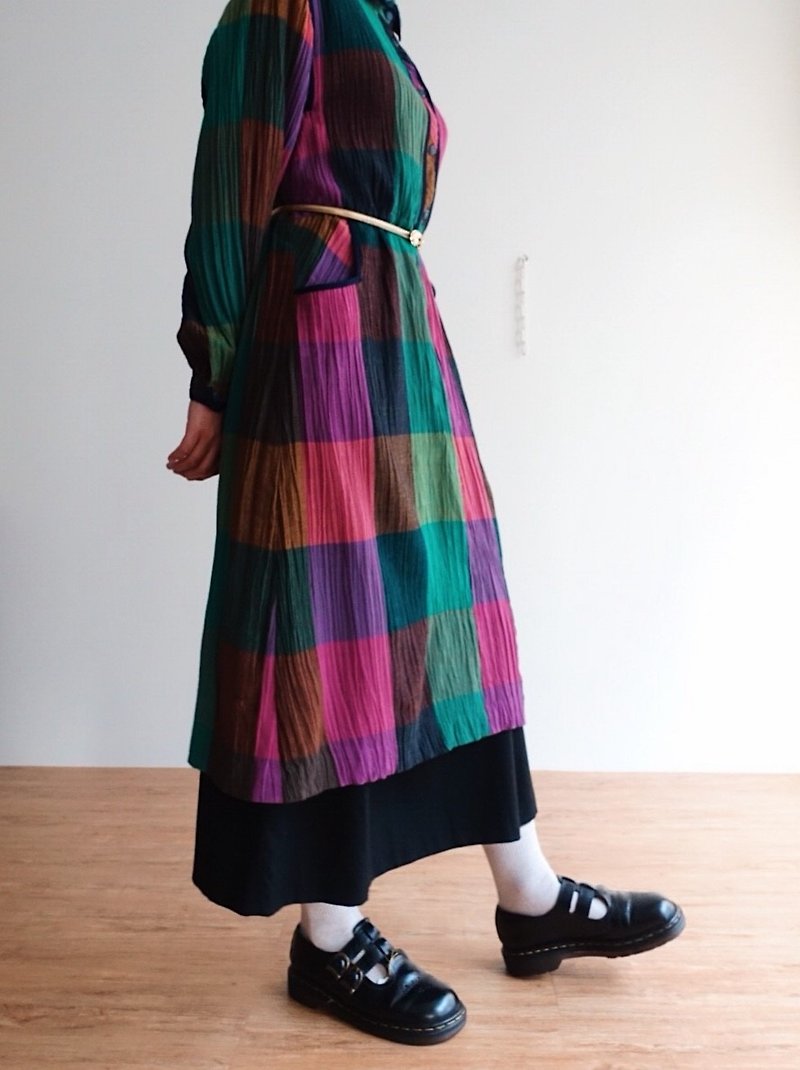 Vintage / 长袖洋装 no.45 tk - 洋装/连衣裙 - 聚酯纤维 多色