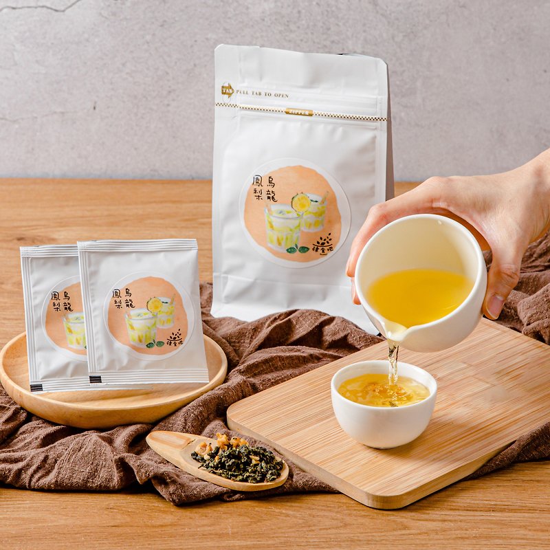 【肆食吧】凤梨乌龙茶-一口泡茶包(10入) 清爽果香 圆润茶汤 - 茶 - 塑料 绿色