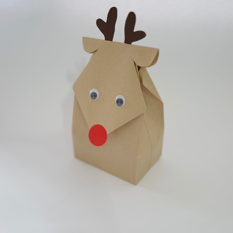 圣诞麋鹿包装袋 一组五入 - 包装材料 - 纸 金色