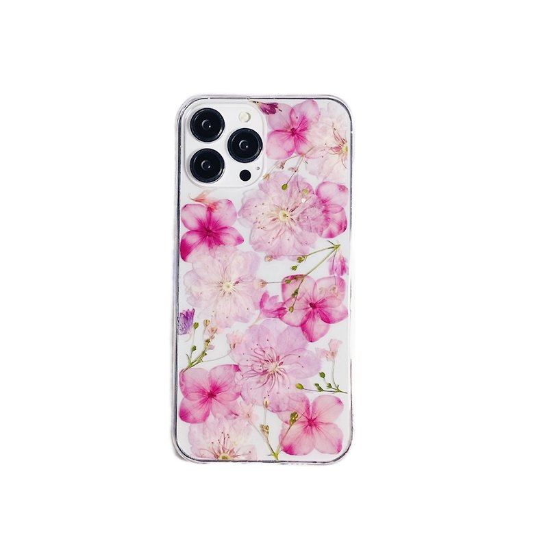 粉红绣球 樱花 手作押花手机壳 适用于iPhone Samsung Sony全系 - 手机壳/手机套 - 植物．花 