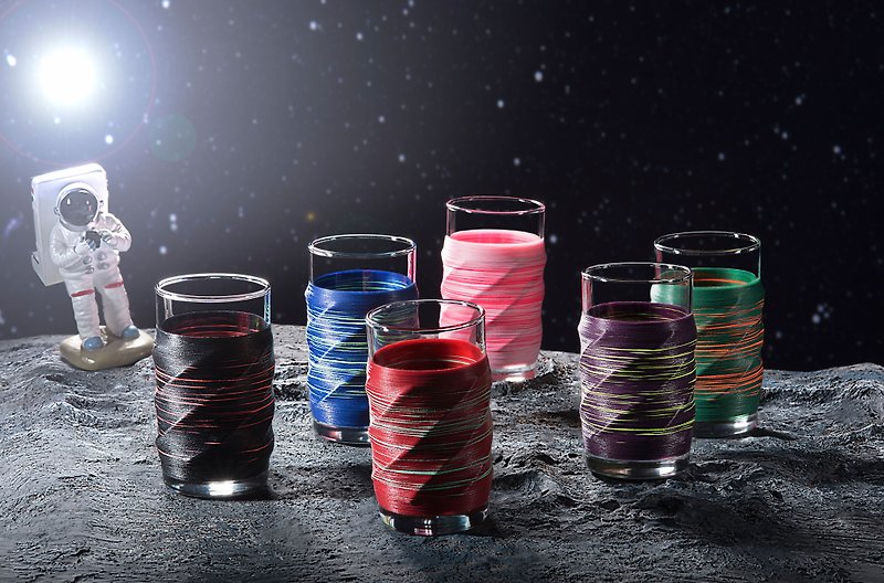 线加工 PUNNDLE 线水杯 银河款 定制颜色 - 茶具/茶杯 - 玻璃 多色