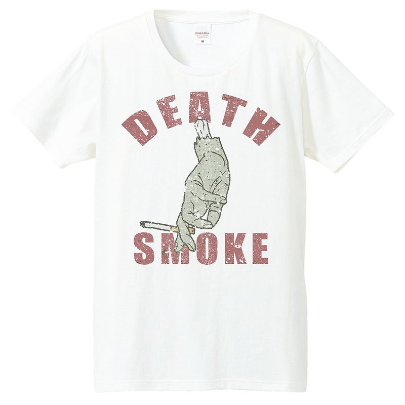 Tシャツ / Death Smoke - 男装上衣/T 恤 - 棉．麻 白色