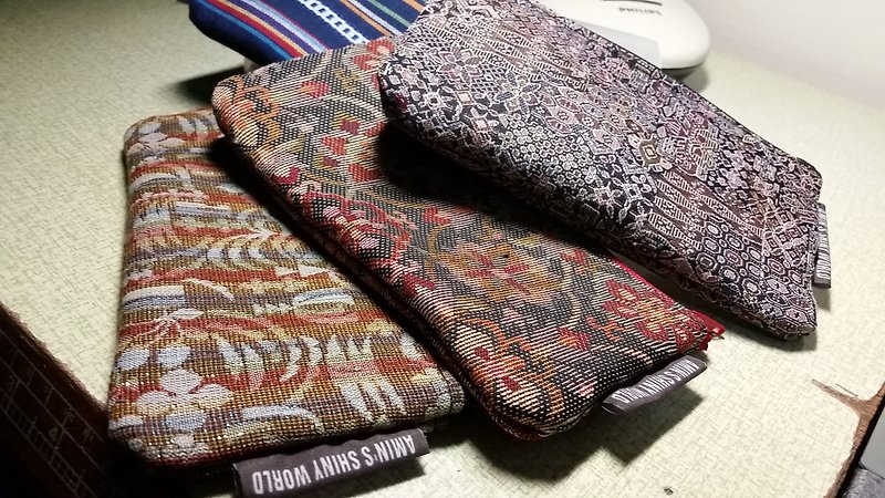 AMIN'S SHINY WORLD 手工日本和服系列粗编织笔袋手机包 - 化妆包/杂物包 - 其他材质 