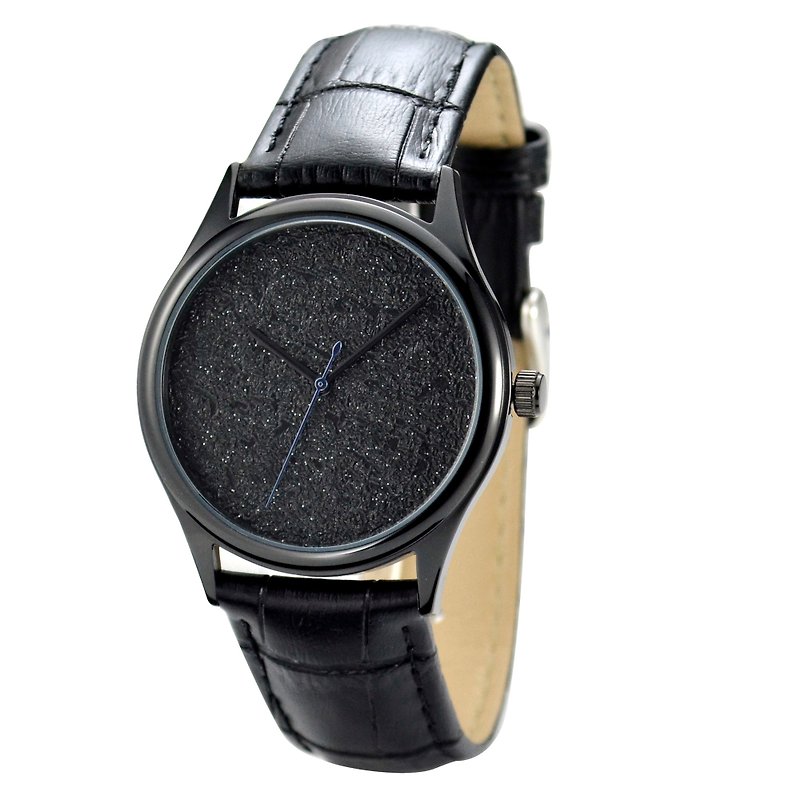 凹凸磨砂纹手表 中性设计  全球包邮 - 女表 - 其他金属 黑色