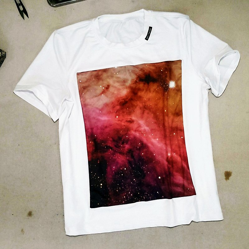 拼接银河超弹性修身T恤(女) Ray77 Galaxy - 女装 T 恤 - 聚酯纤维 白色