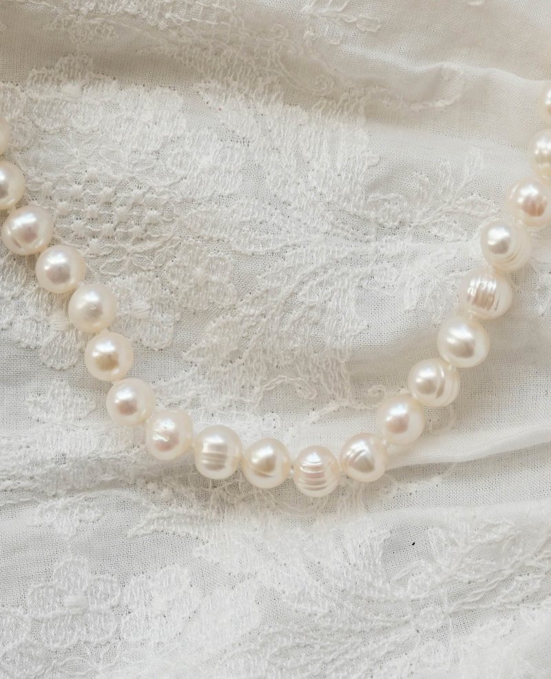 Pearl Necklace - 项链 - 其他金属 白色