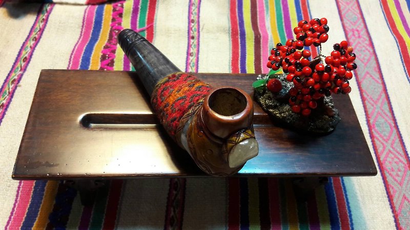 秘鲁羊角手工制作烟斗 - 其他 - 其他材质 黑色