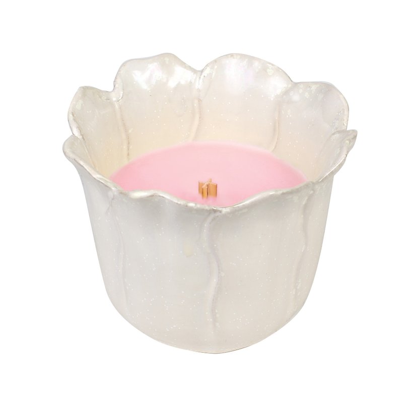 WW 6oz. 植物系陶瓷杯 - 玫瑰 - 蜡烛/烛台 - 其他材质 粉红色