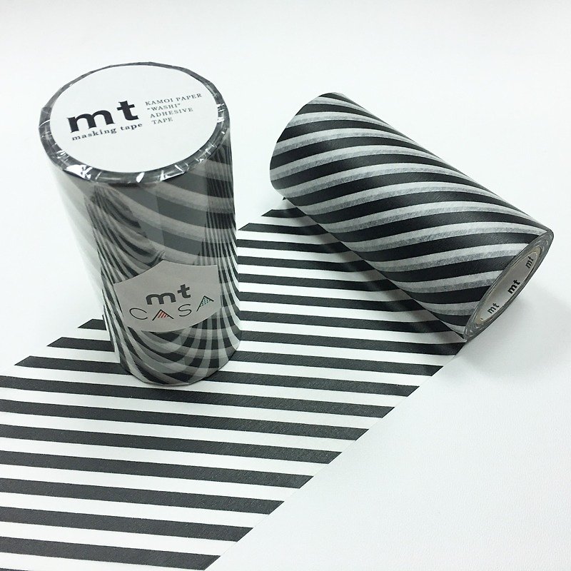 mt CASA tape 100mm和纸胶带【斜纹 - 黑 (MTCA1107)】 - 墙贴/壁贴 - 纸 黑色