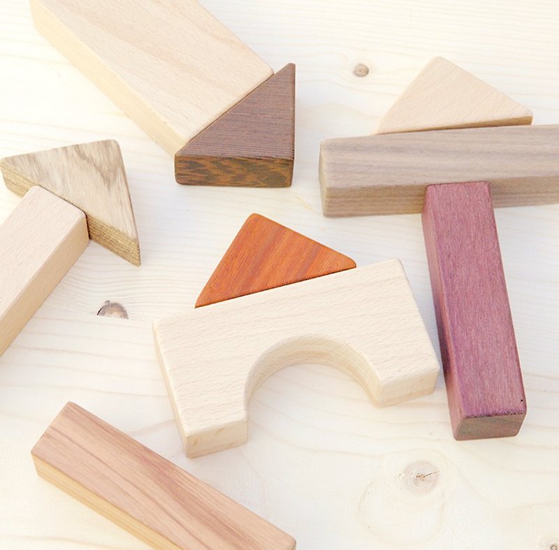 堆堆mini积木*不上色不上漆的彩色积木 - 玩具/玩偶 - 木头 多色